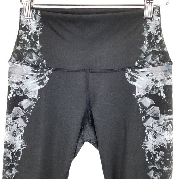 Alo Women's High-Waist Black & White‎ Crystal Print Leggings Size XS Xsmall - Picture 4 of 10